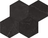 Nero Venato 6x6 Hexagon Mosaic Polished