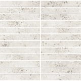 White 3/4x6 Stripe Mosaic Natural