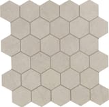 Thala Grey 3x3 Hexagon Mosaic Brushed