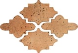 Available in all colors (shown in Cafe Olay) 7x10 and 7x11 Arabesque 15 Field Travertine