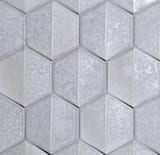 Moonstone 4" Hex Crest Mosaic Glossy