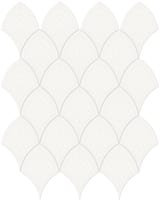 Canvas White Specialty Scallop Mosaic Gloss
