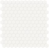 Canvas White 1x1 Hexagon Mosaic Matte