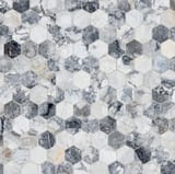 Invisible Grey 2x2 Hexagon Mosaic Honed