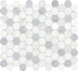 Polar 1-1/4 inch Penny Round Mosaic Honed