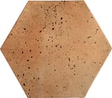 Available in all colors and finishes (shown in Cafe Olay) 8x8 Hexagon Field Travertine