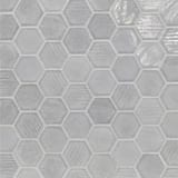 Moonstone 2x2 Cambric Hex Mosaic Glossy