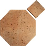Available in all colors (shown in Cafe Olay) 12 inch Octagon Set Field Travertine