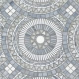 Blue Blend 8-7/16x8-7/16 Blue Note Circles Mosaic Gloss