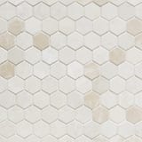 White Sand 1-1/4x1-1/4 Hexagon Mosaic Polished