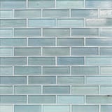 Blue Skies 1x3 Brick Mosaic Pearl