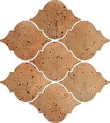 Available in all colors (shown in Cafe Olay) 8x10 Arabesque 5A Field Travertine