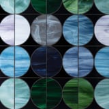 Dark Multi 17-5/16x17-5/16 Moon Waterjet Mosaic Mixed