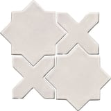 Available in all colors (shown in Pure White) 9x9 and 6x6 Arabesque 2C Field Gloss