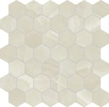 Onyx Crema 2x2 Hexagon Mosaic Honed