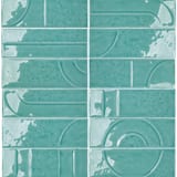 Aqua 2x6 Hammer Decor Gloss