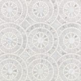 White Specialty Rollin Stone Circles Mosaic Polished