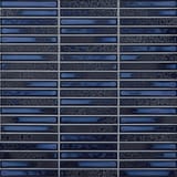 Dark Blue Mix 1/2x4 Mosaic Gloss