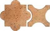 Available in all colors (shown in Cafe Olay) 5x5 and 5x5 Arabesque 8A Field Travertine