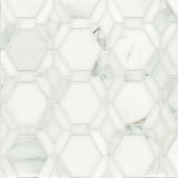 Calacatta 10-1/4x10-1/8 Hollywood Mosaic Honed