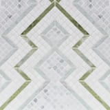 Green Specialty Morningside Heights Zig Zag Mosaic Polished