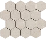 Light Grey 3" Hexagon Mosaic Natural