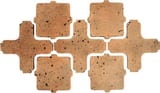 Available in all colors (shown in Cafe Olay) 5x5 and 6x6 Arabesque 11A Field Travertine
