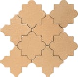 Calcite 5x5 and 6x6 Arabesque Field 8C Tierra Madre