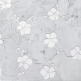 Bianco Carrara Specialty Orchid Flat Mosaic Polished
