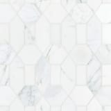 Calacatta 11-1/8x13-3/8 Wilshire Mosaic Honed