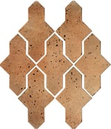 Available in all colors (shown in Cafe Olay) 5x9 Arabesque 2A Field Travertine