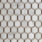 Ash Grey 11-1/4x8-5/8 Lattice Mosaic Honed
