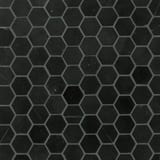 Basic Black 1-1/4x1-1/4 Hexagon Mosaic Honed