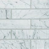 Classic White 2x8 Brick Mosaic Honed