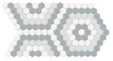 Afternoon Blend 1x1 Hexagon Pattern Mosaic Matte