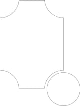 Available in all colors 6-1/2x8-5/8 and 3-1/4 dot Granada Set Field All finishes - shape reference