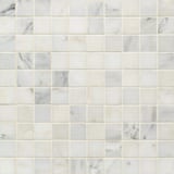 Pacific White 1-1/4x1-1/4 Straight Joint Mosaic Polished