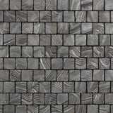 Dark Silver 1-1/4x1-1/4 Square Ripples Mosaic 