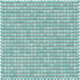 Aqua Blue 1/2x1/2 Round Mosaic Gloss