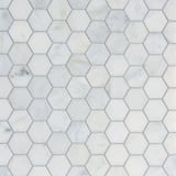 Bianco Bello 2x2 Hex Mosaic Honed
