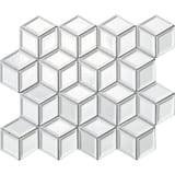 White 1-1/2x3 Mosaic Gloss/Matte Mix