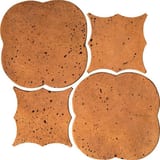 Available in all colors (shown in Cafe Olay) 8x8 and 7x7 Arabesque 1 Field Travertine