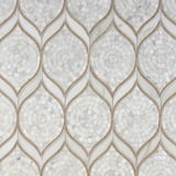 Calacatta 7-5/8x11-7/8 Zephyr Mosaic Honed