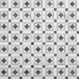 Grigio 10-1/2x10-1/2 Borghese Decorative Field Mosaic Brushed