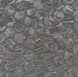 Dark Silver 1-1/2" Circle Round Ripples Mosaic 