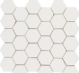 White 2x2 2 IN Hexagon Mosaic Gloss