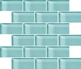 G007 Aqua Gleam 2x4 Mosaic 