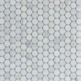 Bianco Bello 1x1 Penny Round Mosaic Honed