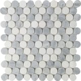 Light Grey 1x1 Penny Round Mosaic Honed