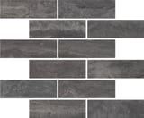 Charcoal 2x6 Staggered Mosaic Matte